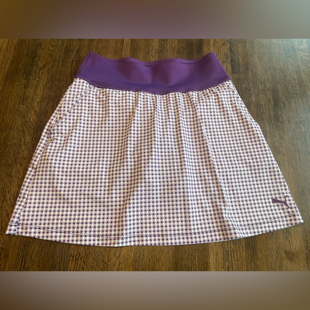 Puma Purple and White Pattern Skort Activewear Golf Tennis Pickleball - Size S